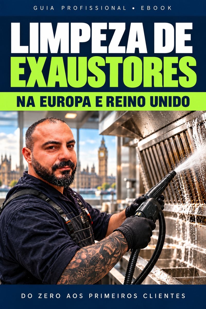 Capa do eBook Limpeza de exaustor de cozinha industrial e coifa