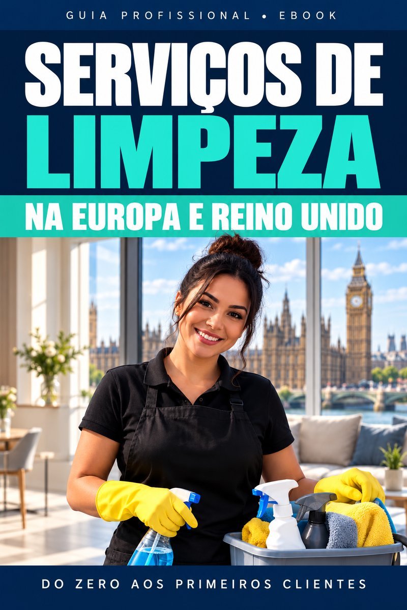 Capa do eBook Limpeza profissional no Reino Unido e na Europa