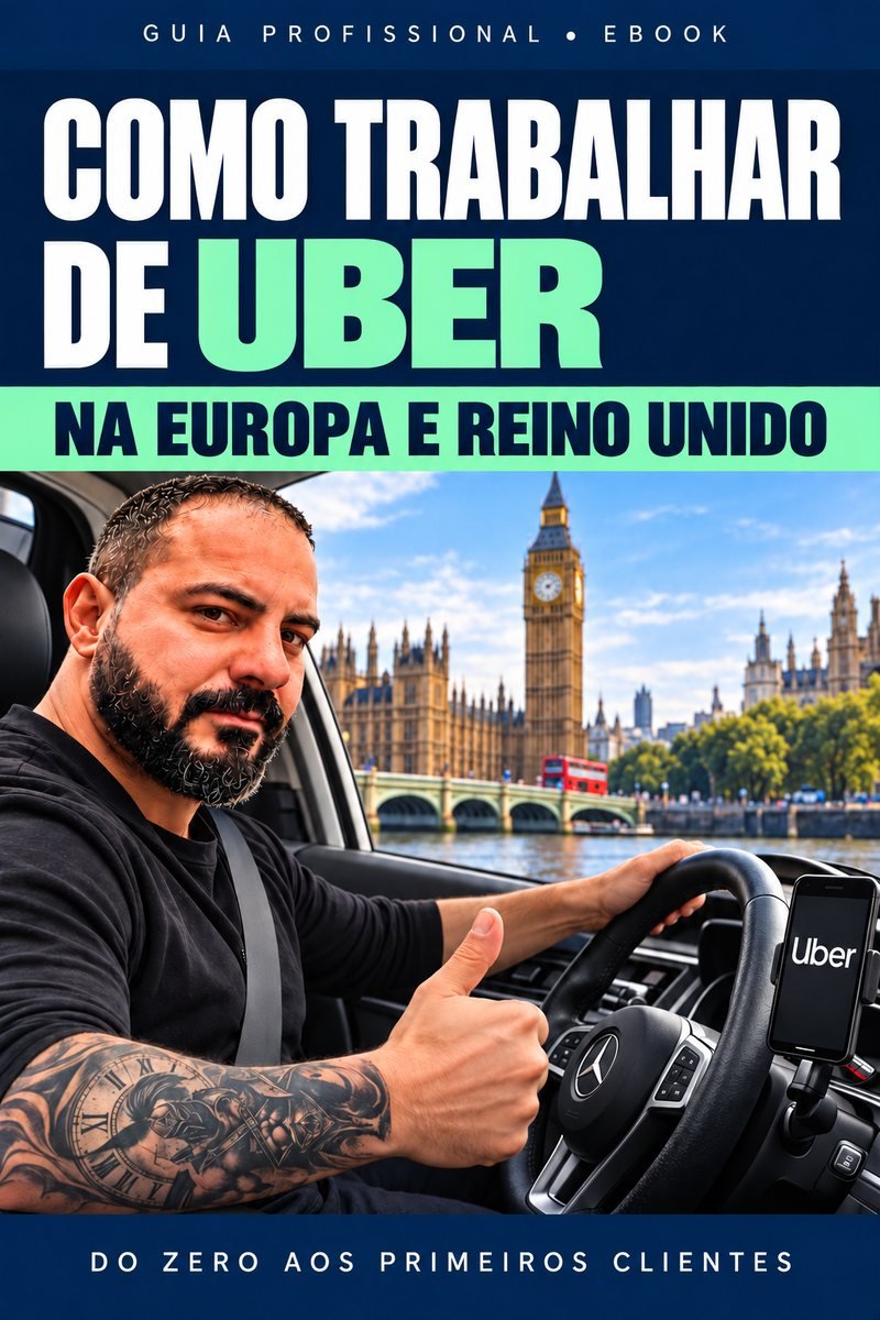 Capa do eBook Como trabalhar de Uber no Reino Unido e na Europa